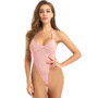 Mesh Sheer Backless Halter Bodysuit