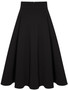 High Waist Pleated Button Skirt