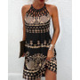 Mini Lace Halter Dress