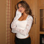 Long Sleeve Lace Patchwork Top