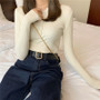 Lace Knitted Solid Button Cardigan