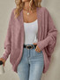 Solid Open Front Cardigan