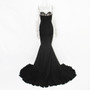 Maxi Lace Open Front Black Dress