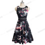 A-Line Lace Floral Sleeveless Dress