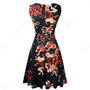 A-Line Lace Floral Sleeveless Dress