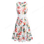 A-Line Lace Floral Sleeveless Dress