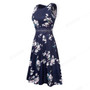 A-Line Lace Floral Sleeveless Dress