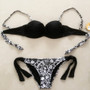Low Waist Push Up Lace Ruched Bikini Set