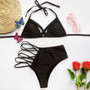 Low Waist Push Up Halter Bikini Set