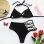 Low Waist Push Up Halter Bikini Set