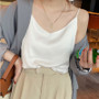 V-Neck Satin Lace Halter Camisole