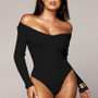 Off Shoulder Long Sleeve Bodysuit