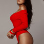Off Shoulder Long Sleeve Bodysuit