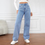Vintage Blue Baggy Straight Jeans