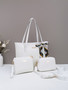 Wave Detail 4-Piece Tote Bag Set