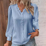 Lace Trim V-Neck Top