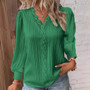 Lace Trim V-Neck Top