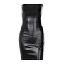 Strapless Faux Leather Mini Dress