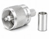 RG-58 & LMR195 - PL-259 UHF Male Silver Plated Crimp Connector - G505-58