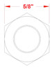3/8-24 Threaded Double Female Hex Nut for Radio Antenna Mounting