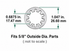 Large Star Washer for SO-239 UHF Bulkhead Connectors Stainless Steel