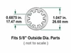 Large Star Washer Type N Bulkhead Feed-Thru Connectors Stainless Steel