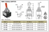 Mini Toggle Switch On/Off/On DPDT 6P 6A 125VAC - P/N CES-66-1255
