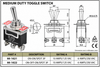 Medium Duty Toggle Switch On/On SPDT 3P 10A 125VAC - 66-1621
