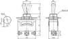 Medium Duty Toggle Switch On/Off/On SPDT 3P 10A 125VAC - P/N CES-66-1622