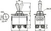 Medium Duty Toggle Switch On/On DPDT 6P 10A 125VAC - P/N CES-66-1623