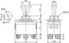 Heavy Duty Toggle Switch On/Off/On DPDT 6P 20A 125VAC - P/N CES-66-1851