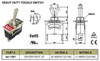 Heavy Duty Toggle Switch On/Off SPST 2P 20A 125VAC - P/N CES-66-1901