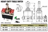 66-1951 - Heavy-Duty Momentary Toggle Switch DPDT (ON)-OFF-(ON) 20A/125V