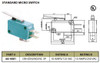 Standard Micro Switch On-(On)/NO/NC 3P 10A 125VAC - P/N CES-66-4001