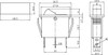 RED - Illuminated Rocker Switch On/Off SPST 3P 20A/12VDC -CES-66-2240