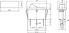 RED - Lighted Rocker Switch On/Off SPST 3P 20A/125VAC -CES-66-2220