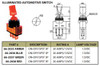 RED - Lighted Automotive Switch On/Off SPST 3P 20A/12VDC - CES-66-2038