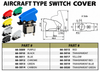 66-5009 - Purple Aircraft-Style Toggle Switch Safety Cover Spring-Loaded