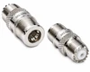 QMA Male Plug to Mini-UHF Female RF Coaxial Connector Adapter - ARS-G695