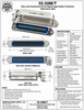 Telco Centronics 50-Pin Right-Angle Elbow Solder Connector - 55-50M/T