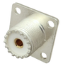 SO-239 UHF-Female 4-Hole Panel Mount Coaxial Connector