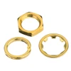 Gold Plated Hex Nut Both Flat and Lock Washer for SMA Connectors - 1 Set