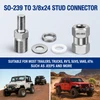 SO-239 to 3/8" x 24 Threaded Stud Connector for Radio Antenna - ARS-4859