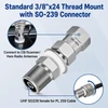 SO-239 to 3/8" x 24 Threaded Stud Connector for Radio Antenna - ARS-4859