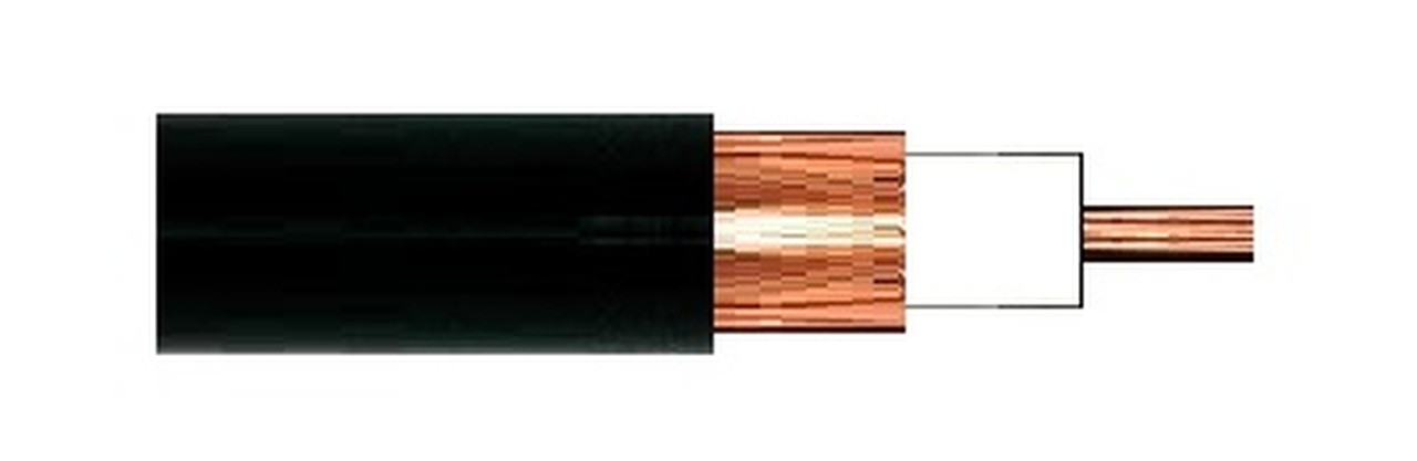 RG-8X (Mini-8) Low-Loss High-Flex 50-Ohm Coaxial Cable - Per Foot