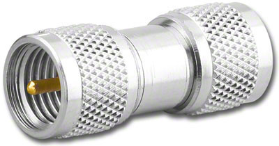 Mini-UHF Double Male Barrel Coaxial Adapter Connector