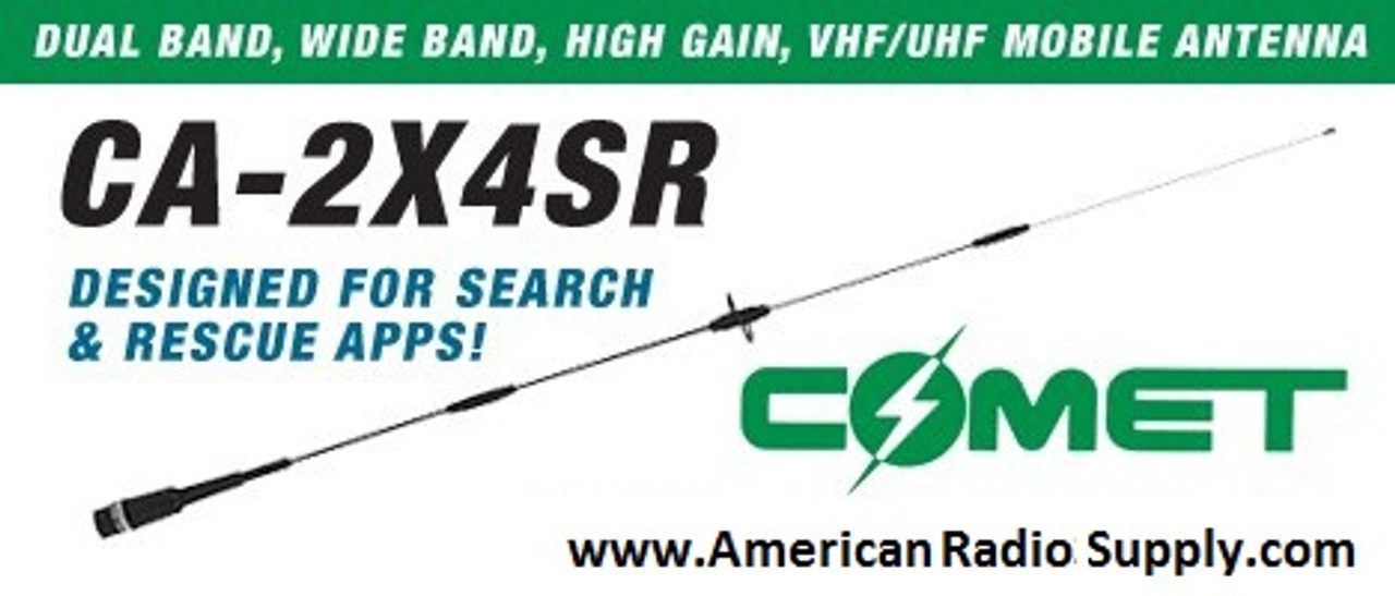 Comet CA-2X4SRNMO Broadband VHF/UHF Dual Band Ham Radio Mobile Antenna