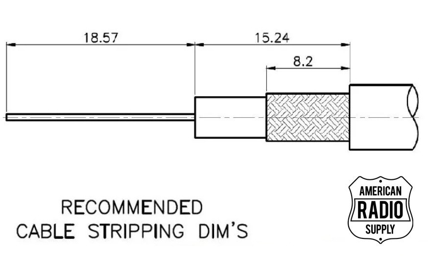 RG-8X & LMR240 - PL-259 UHF Male Coaxial Crimp Cable Connector - G505-8X