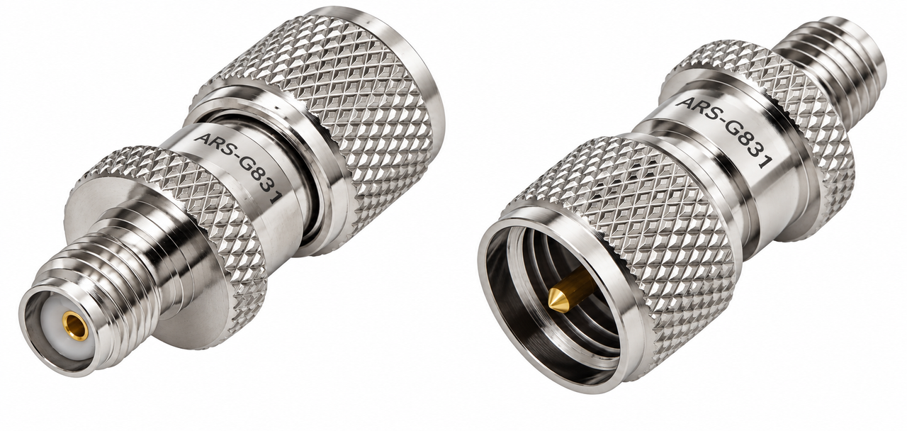 SMA-Female to Mini UHF-Male Coaxial Adapter Connector