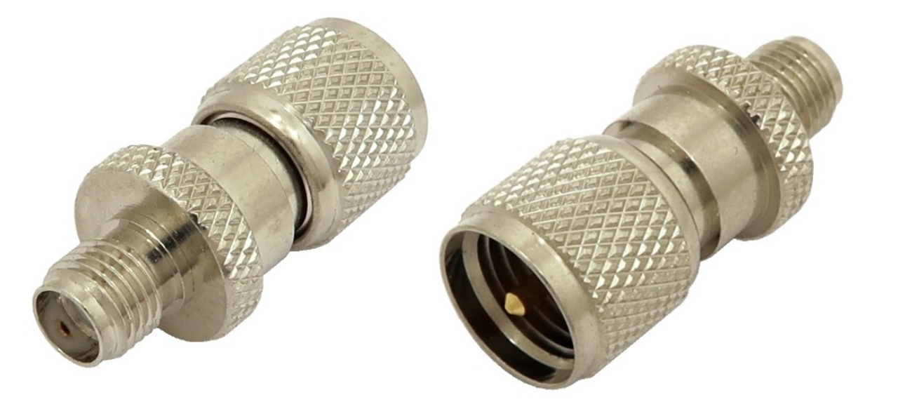 SMA-Female to Mini UHF-Male Coaxial Adapter Connector